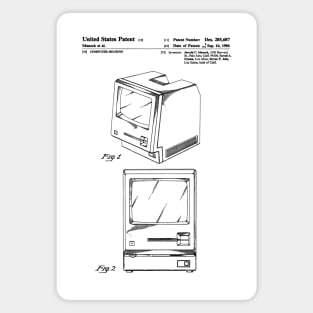 Original Apple Macintosh Computer Patent Black Magnet